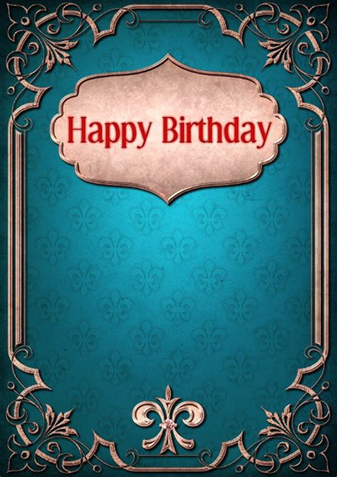 A4 Birthday Card Template