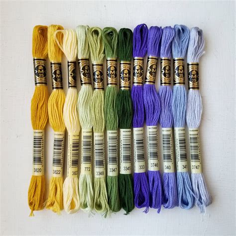 Dmc 6 Stranded Cotton Embroidery Floss Bulk Thread Bundle Etsy