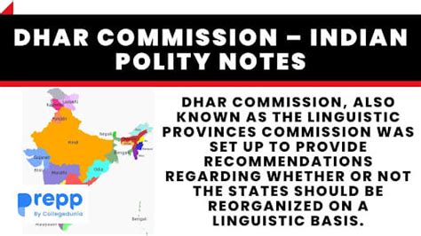 dhar commission indian polity notes
