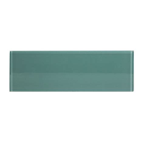 Modamo Bottle Aqua Blue 3 78 Inch X 11 34 Inch Glass Wall Tile The