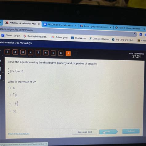 Solve The Equation Using The Distributive Property And Properties Of