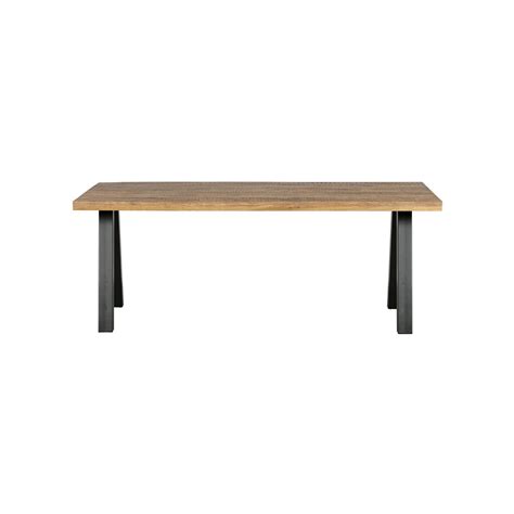 Table Manger X X Cm En Manguier Naturel Et M Tal Maison Et Styles