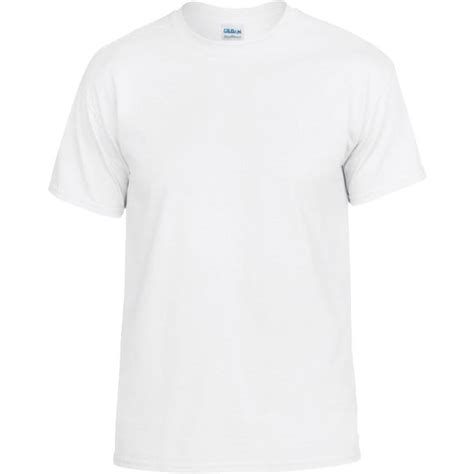 Logo Gildan Dryblend Classic Fit Adult T Shirts Mens White