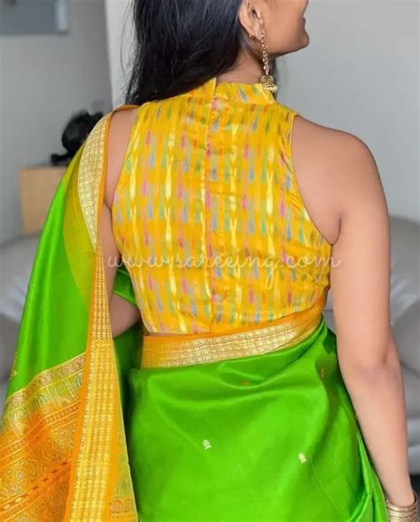 Latest Back Designs For Sleeveless Saree Blouses Anushka