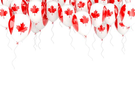 Balloons frame. Illustration of flag of Canada