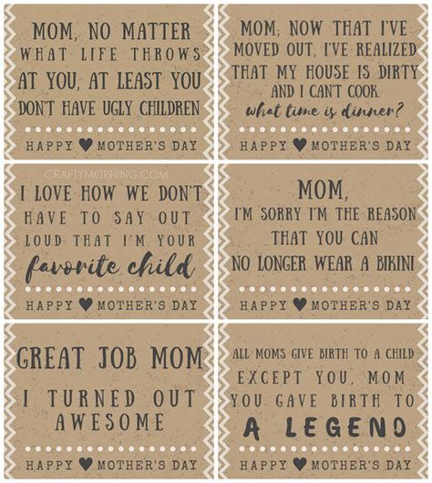 Funny Mother's Day Poem Card Printables | Mothers day poems, Funny mothers day poems, Funny mom ...