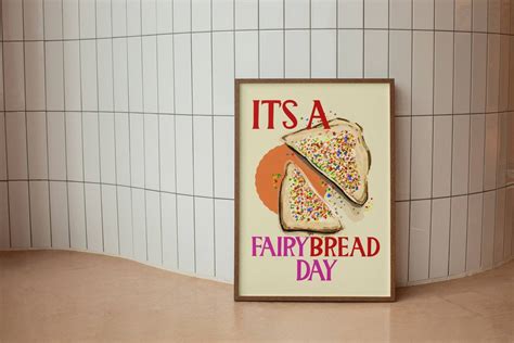 Fairy Bread Day Picture Prints Printable Art Fun Rainbow Kids Funny ...