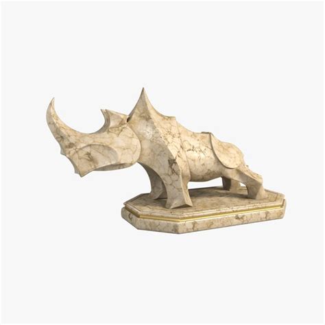 rhinoceros rhino statue 3d model