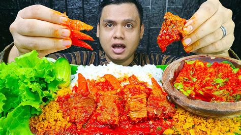 PEDAS NAGIH MUKBANG OSENG MERCON DAGING SAPI CABE RAWIT SETAN