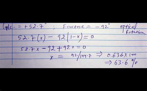 The enzyme invertase acts on sucrose until optical rotation is zero ...