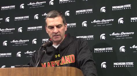 Maryland Coach Mark Turgeon Post Loss To Msu Youtube