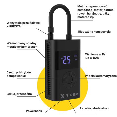 Pompka Elektryczna Bezprzewodowa Kompresor Do Roweru Auta Hulajnogi