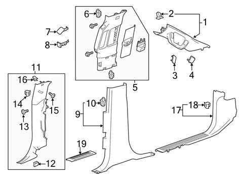 Chevrolet Silverado 2500 HD Trim PILLAR Panel CREW CAB PILLARS