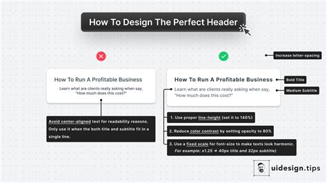 The Perfect Header Ui Design Tip