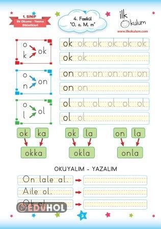 İlk Okuma Yazma O Ve M Har Eduhol Etkinlik İndir Oyun Oyna