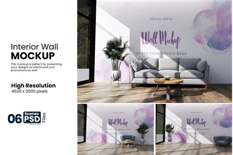 Modern Living Interior Wall Mockup Graphic By Bimockups Creative Fabrica