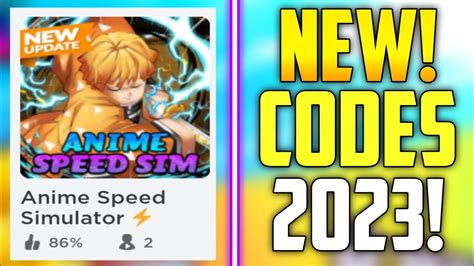 HURRY NEW ANIME SPEED SIMULATOR CODES 2023 YouTube