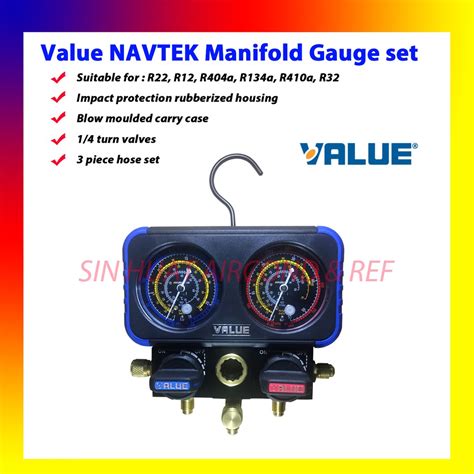 Value Navtek Manifold Gauge Set Dual Gauge R R R A R A