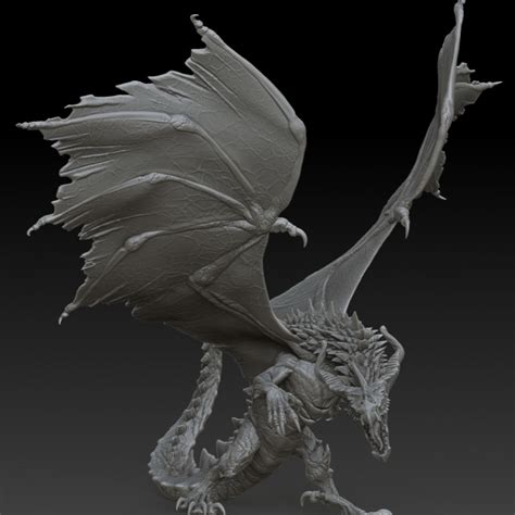 3d Printable Ancient Red Dragon By Wundervale Games