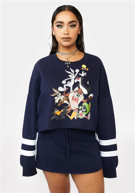 Plus Size Dolls Kill X Looney Tunes Graphic Character Sporty Crewneck