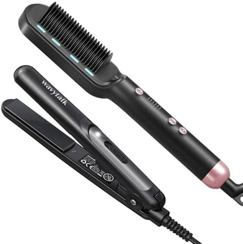 Amazon Wavytalk Ionic Hair Straightener Brush And Mini Flat Iron