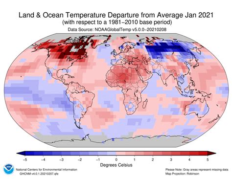 January 2021 Global Climate Report National Centers For Environmental