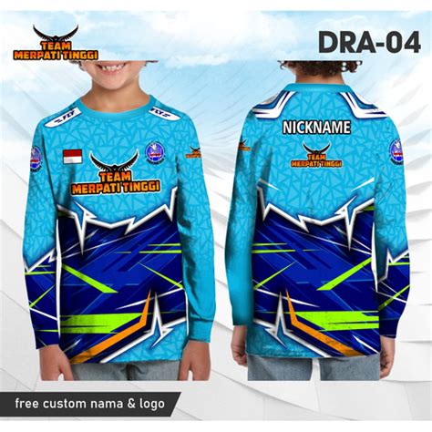 Jual Jersey Anak Merpati Tinggi Balap Baju Kaos Burung Dara Lengan