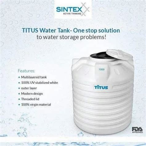 Sintex Titus Triple Layer Yellow White At Rs Litre Water Tank