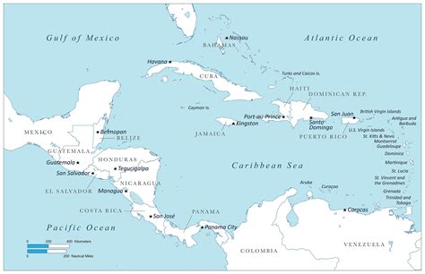 Digital Map of Central America and the Caribbean High-resolution Maps ...