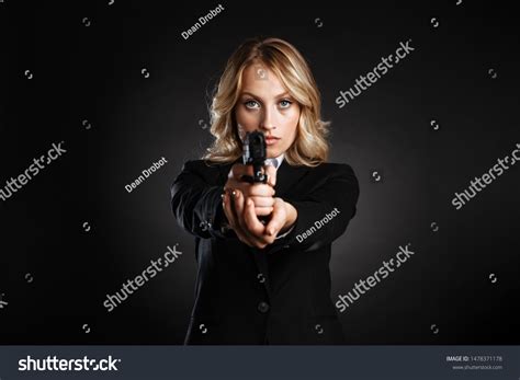 Sexy Blonde Girl Holding A Gun Images Stock Photos Vectors Shutterstock