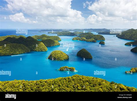 Palau Islands From Above Stock Photo Alamy