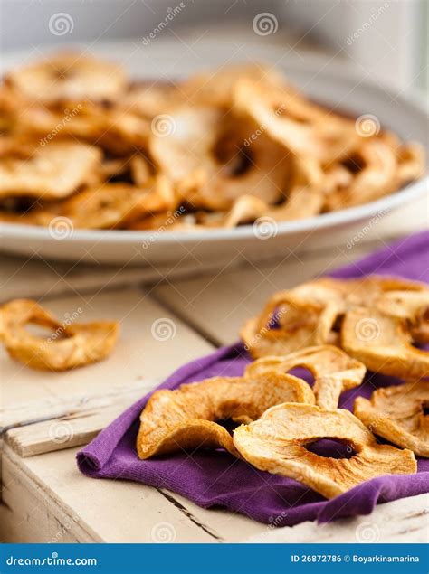 Dried Apples Stock Photo Image Of Fruit Board Harvest 26872786