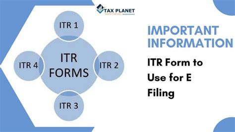 Important Information For Individuals To Help You Decide Which Itr Form To Use For E Filing Ppt