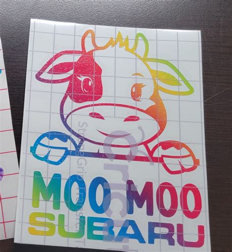 Moomoo Subaru Decal Etsy