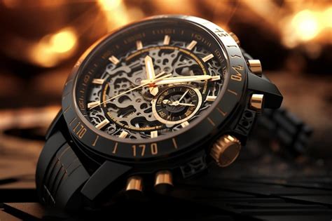 premium photo fashionable mens watches   focus  bold