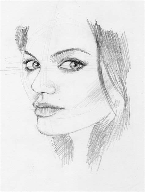 Pencil Drawing Angelina Jolie