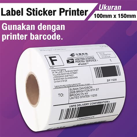 jual bg office label roll sticker label thermal paper xcm