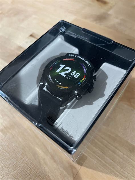 Brand New Sealed Fossil Gen 6 44mm Black Silicone Smartwatch Black