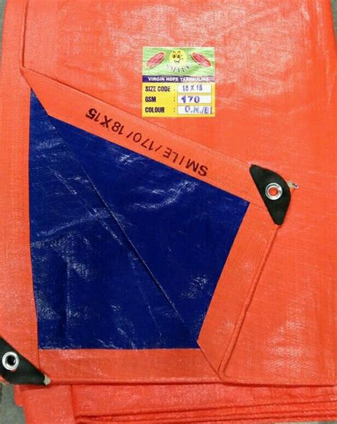 Pe Laminated Orange Blue Gsm Virgin Hdpe Tarpaulin For Covering