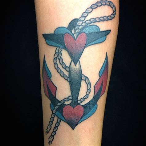 Ancora Traditional Tatuaggio Con Cuore By Dap Skingdom Tat Flickr