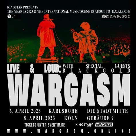 Wargasm UK Headliner Konzerte 2023 Tickets Auf MoreCore De