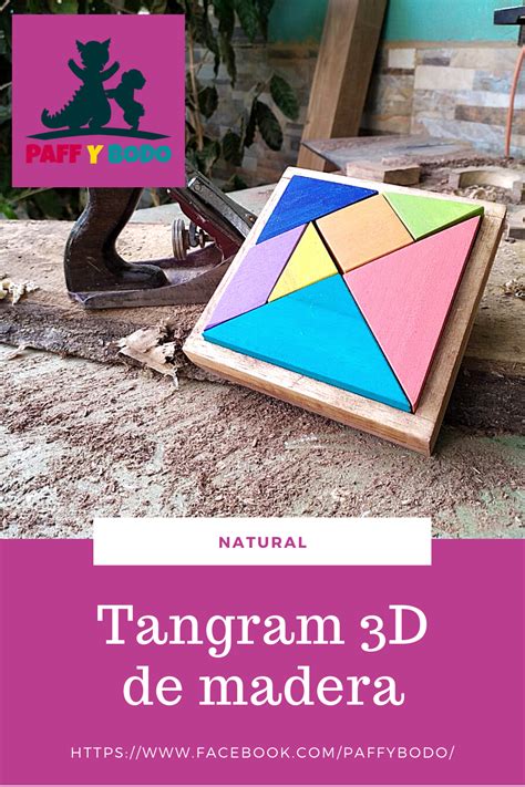 Tangram 3D Hecho En Madera Y Terminado Con Pinturas De Base Agua