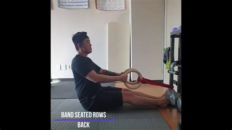 Resistance Band Seated Rows Youtube