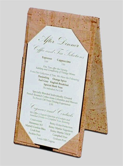 Cork Menu Covers made in the USA - MenusPlus