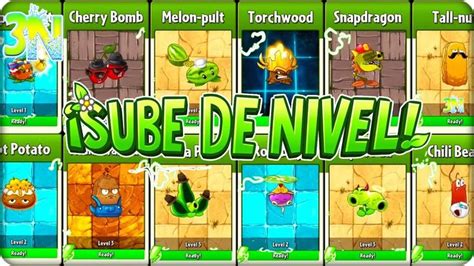 PvZ 2 COMO SUBIR DE NIVEL TODAS LAS PLANTAS RAPIDO Y GRATIS