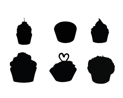 cupcake silhouette vector icon 8210165 Vector Art at Vecteezy