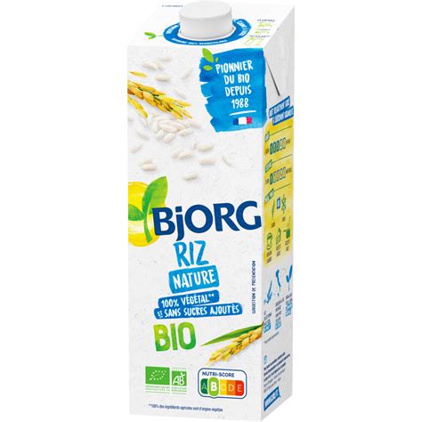 Bjorg Boisson V G Tale Riz Nature Bio L Pas Cher Auchan Fr