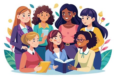 Premium Vector Illustration Of A Diverse Group Of Women Mentoring