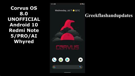 Corvus Os Unofficial Android Redmi Note Pro Ai Whyred Youtube