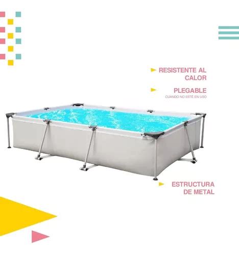 Alberca Infantil Familiar Piscina Rectangular Estructural En Venta En